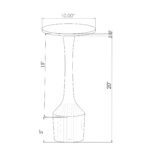 Alto Round Textured Metal Martini Accent Table - Image 7