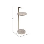 Ava Agate Stone Martini Accent Table - Image 7