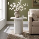 Bianca Pedestal Solid Mango Wood Side Table - Image 2