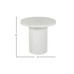 Bianca Pedestal Solid Mango Wood Side Table - Image 5
