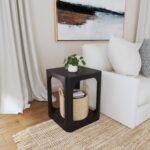 Addison Solid Mango Wood Storage Accent Table - Image 2