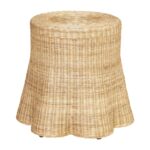 Betty Skirted Handwoven Rattan Accent Table