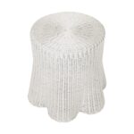 Betty Skirted Handwoven Rattan Accent Table - Image 7