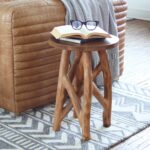 Eli Hand-Carved Solid Wood Side Table with Twig Base - Image 2