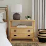 Ezra Solid Wood 2-Drawer Nightstand - Image 9