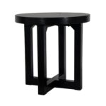 Christie Round Bayur Wood Cross-Base Side Table - Image 5