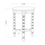 Adair Solid Wood Bobbin Turned-Leg Accent Side Table - Image 23