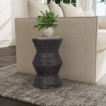 Ziggy Carved Solid Wood Accent Side Table - Image 2