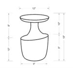 Allura Asymmetrical Solid Munggur Wood Side Table - Image 6