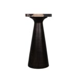 Kayu Round Petrified Wood Pedestal Accent Table - Image 3