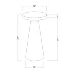 Kayu Round Petrified Wood Pedestal Accent Table - Image 10