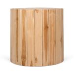 Jaylen Round Teak Wood Accent Table - Image 3