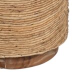 Naomi Round Handwoven Abaca Accent Table - Image 5