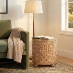 Delilah Round Woven Storage Side Table - Image 2