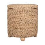 Delilah Round Woven Storage Side Table - Image 4