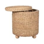 Delilah Round Woven Storage Side Table - Image 5