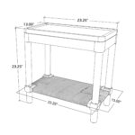 Asura Bayur Wood Side Table with Woven Rush Shelf - Image 8