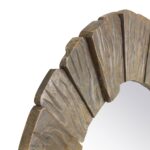 Sali Recycled Teak Wood Wall Mirror, 31" - Image 6