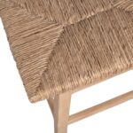 Joyce Swivel Solid Teak and Woven Abaca Counter Stool - Image 11