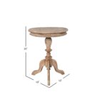 Leona Solid Wood Pedestal Accent Table - Image 6
