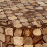Mila Round Recycled Coconut Shell Accent Table - Image 7