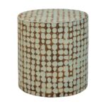 Mila Round Recycled Coconut Shell Accent Table - Image 8