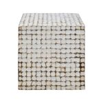 Juliette Square Recycled Coconut Shell Accent Table - Image 5