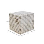 Juliette Square Recycled Coconut Shell Accent Table - Image 6