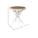 Merrill Organic Teak Branch Accent Side Table - Image 13