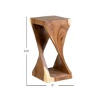 Cason Solid Teak Twist Accent Table - Image 7