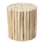 Stanley Organic Teak Branch Drum Side Table
