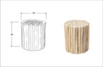 Stanley Organic Teak Branch Drum Side Table - Image 5