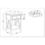 Wright Solid Wood 1-Drawer Nightstand - Image 12