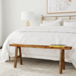 Ember Narrow Solid Acacia Wood A-Frame Bench - Image 2
