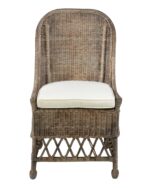 Marietta Curved Back Handwoven Rattan Dining Chair - Image 3
