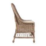 Marietta Curved Back Handwoven Rattan Dining Chair - Image 10