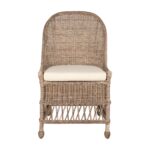 Marietta Curved Back Handwoven Rattan Dining Chair - Image 9