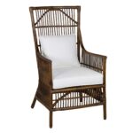 Edie Handwoven Rattan Accent Chair with Cushion - Image 2