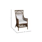 Edie Handwoven Rattan Accent Chair with Cushion - Image 7
