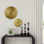 Sunburst Textured Metal Wall Clock - Image 2
