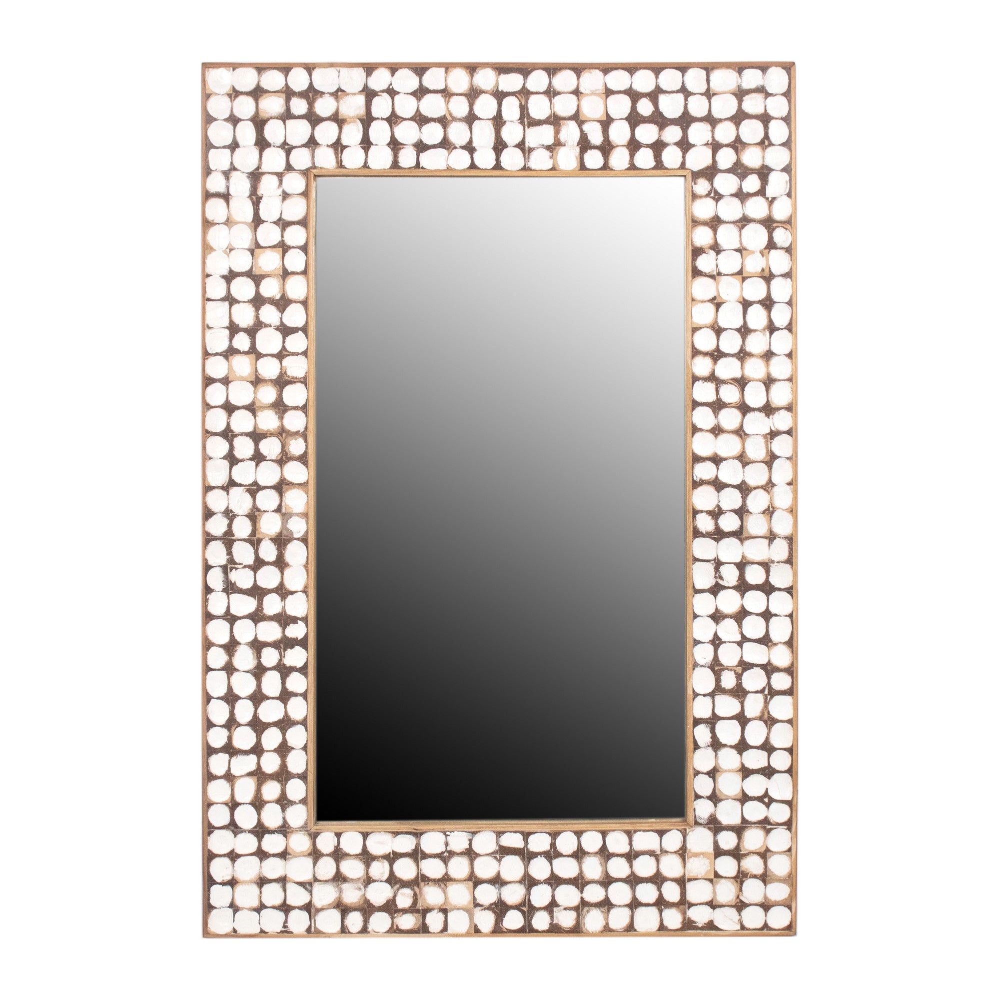 media_4e59ee3b-27b5-4fb7-bffe-e0795064535a Mila Rectangular Recycled Coconut Shell Wall Mirror - Image 1
