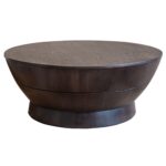Quinn Bayur Wood Drum Coffee Table - Image 2