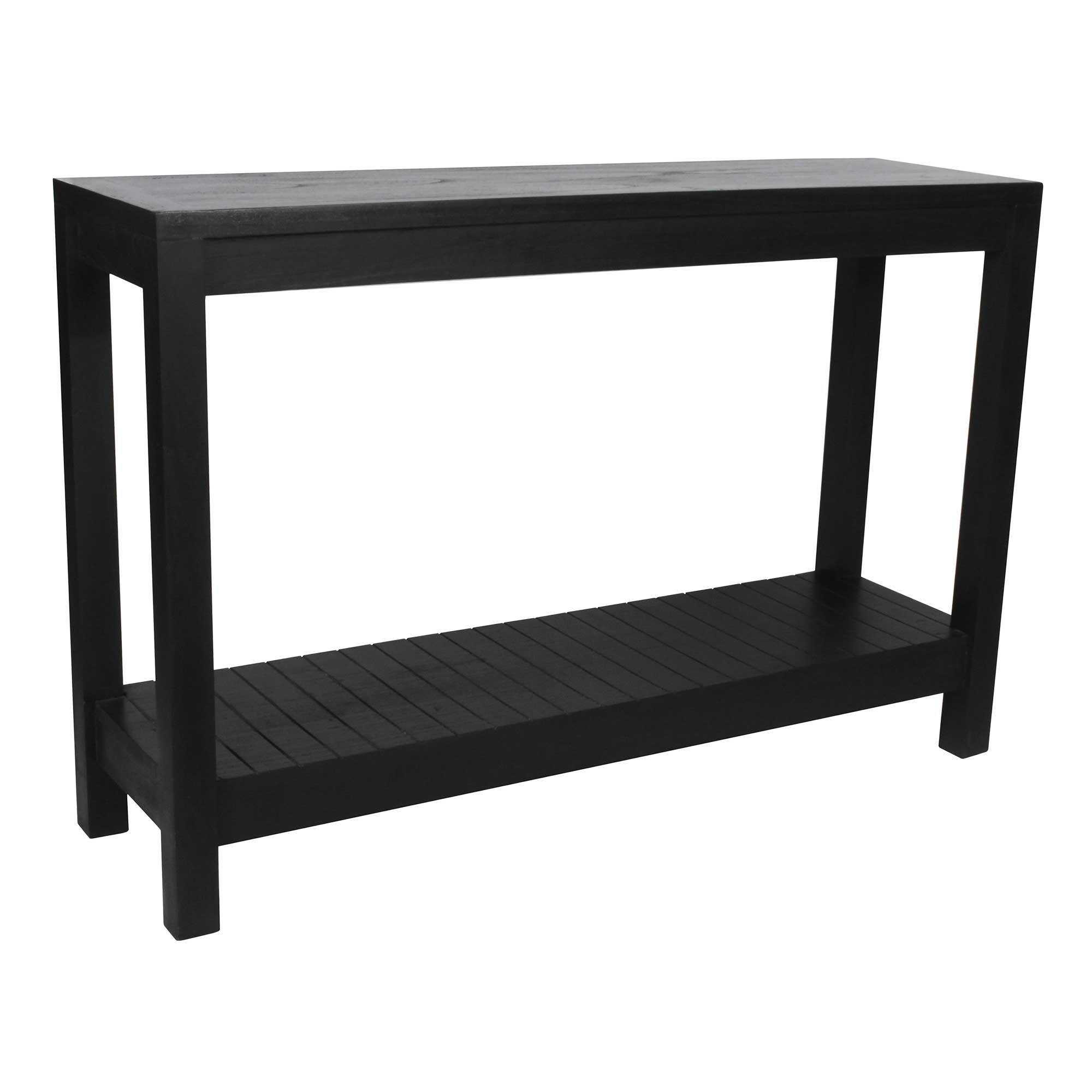 media_833d6978-793a-4f8d-9e47-c97b08881a0b Petter Rectangular Solid Mindi Wood Console Table with Shelf - Image 1