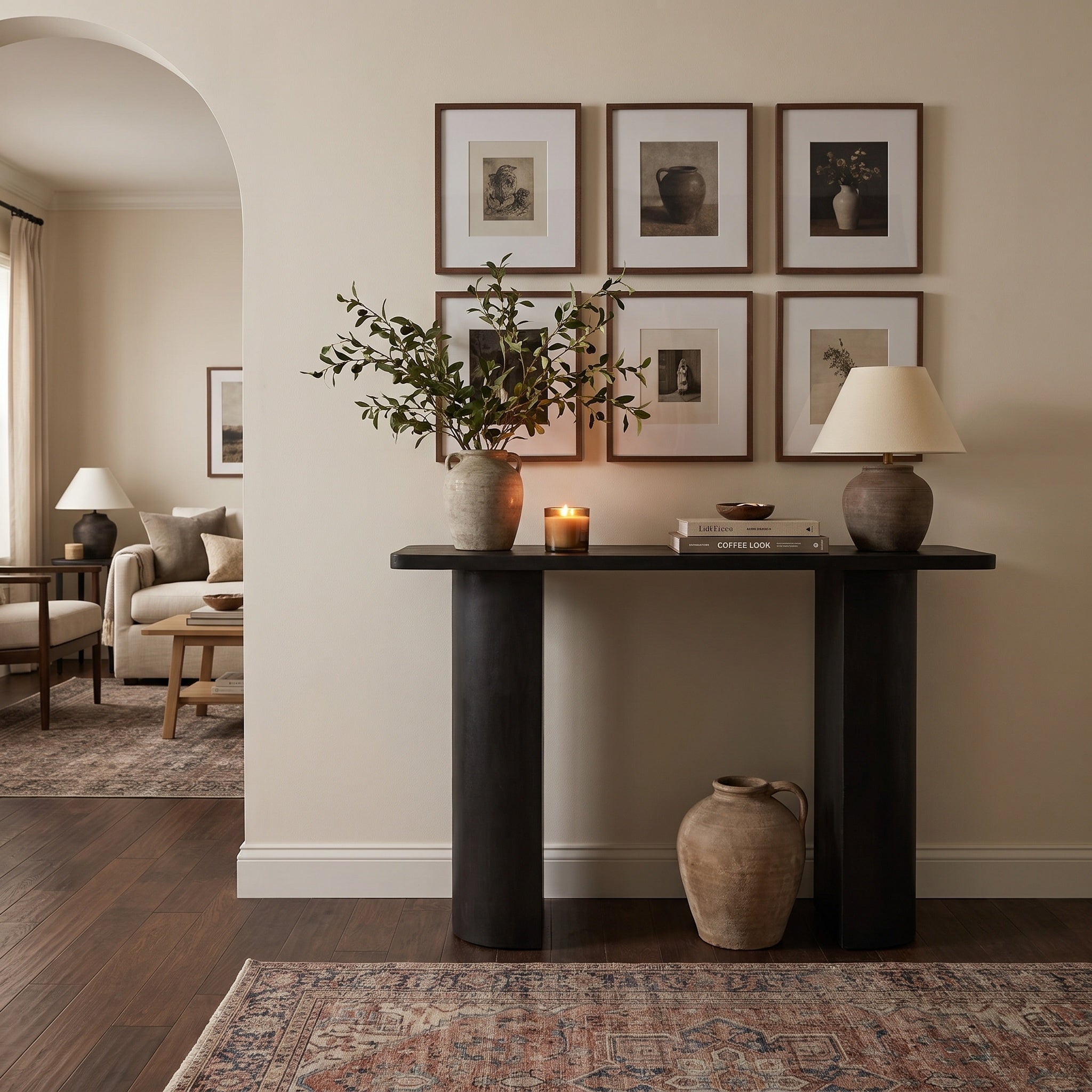media_87649601-d312-40fd-82ae-d834965efb0b_1 Half Moon Curved Solid Mango Wood Console Table - Image 1