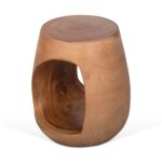 Esme Cut-Out Solid Munggur Wood Side Table