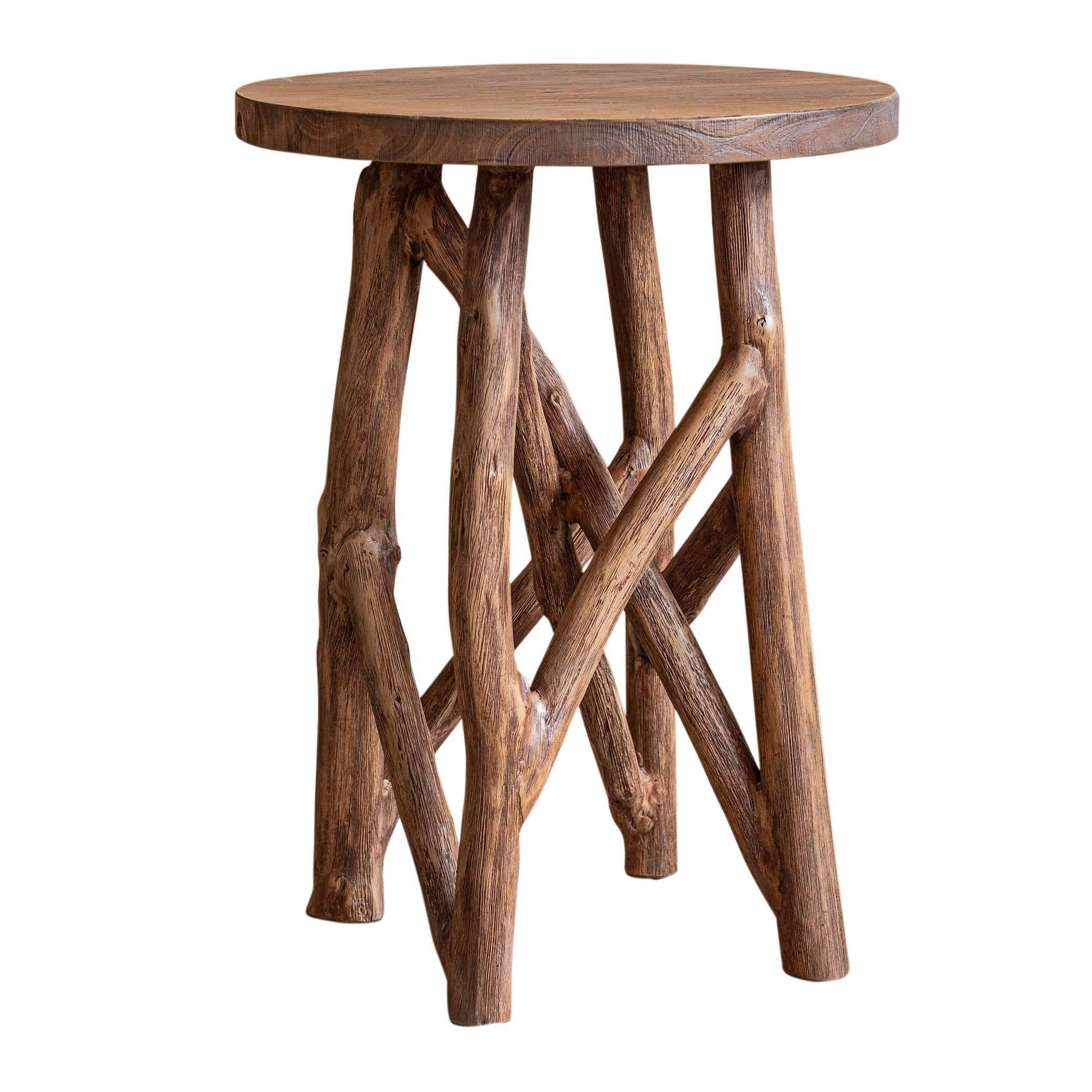 media_b1de27be-05d8-4b17-931c-f79cad877a0d Eli Hand-Carved Solid Wood Side Table with Twig Base - Image 1